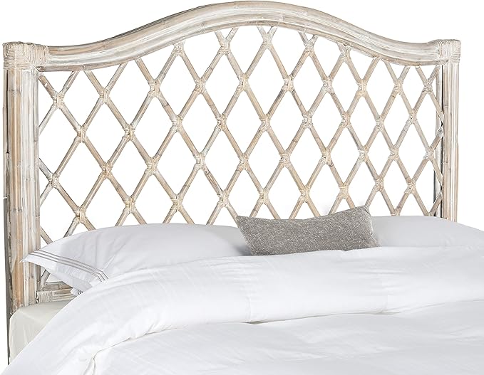 SAFAVIEH Home Collection Gabriella Antique Grey Wicker Headboard, Queen