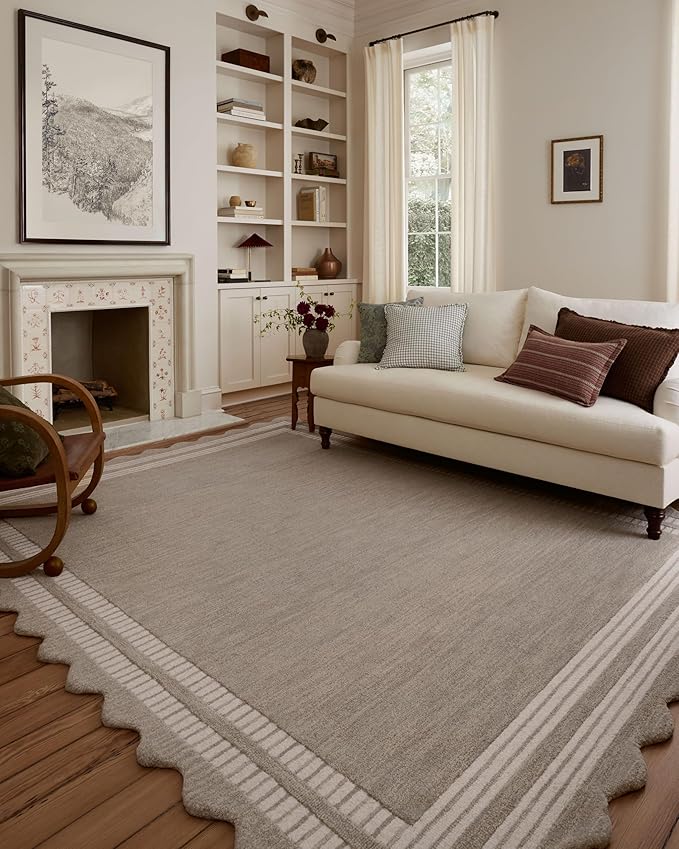 Loloi Chris Loves Julia Scottie Collection SCO-01 Fog/Ivory 5'-0" x 7'-6", .87" Pile Height, Area Rug