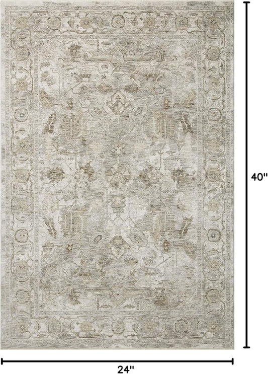 Loloi Amber Lewis Honora Collection HON-06 Grey/Taupe 2'-0" x 3'-4" Accent Rug