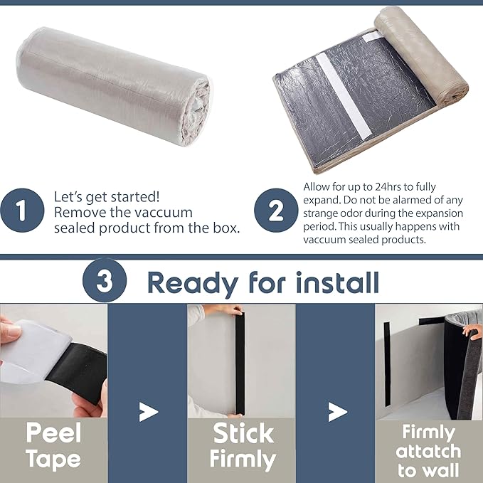 Nestl Upholstered King Headboard - Easy Assemble Channel Stitched Headboard King Size Bed - Wall Mounted Headboards with 3D Soundproof Wall Panels Peel & Stick Floating Headboards, Beige