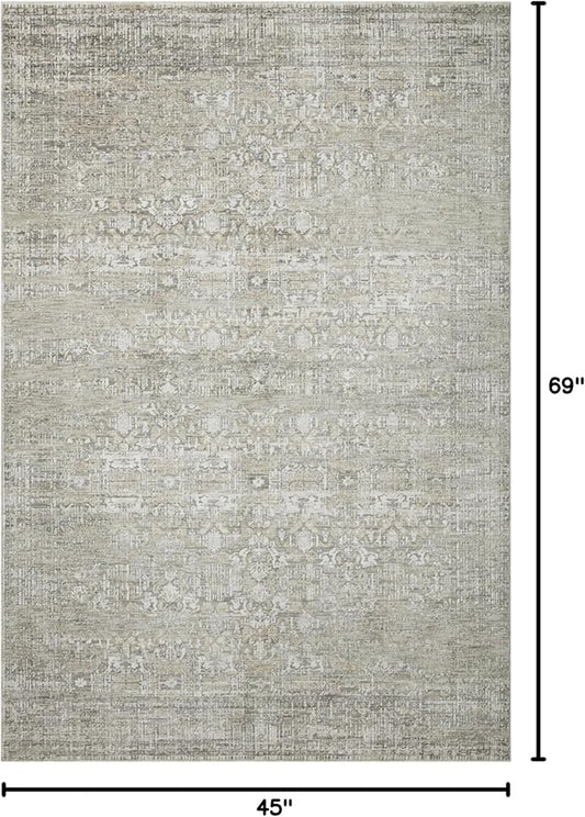 Loloi Amber Lewis Honora Collection HON-04 Grey/Beige 3'-9" x 5'-9" Accent Rug