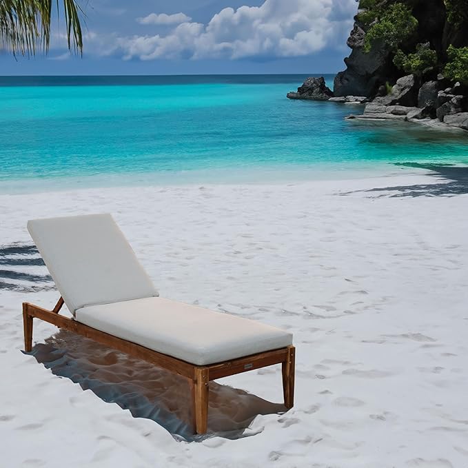 Tommy Bahama Chaise Cushion, 24" X 79" X 2.5", Bamboo Bay Sand