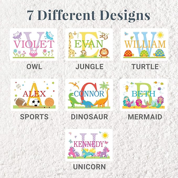 Let’s Make Memories Personalized My Own Name Step Stool - Children’s Step Stool - Sturdy Wood – Non-Toxic Paint, Sealer - Mermaid Design - Natural - 14’Wx9.25”Lx8.75”H - Ages 3+
