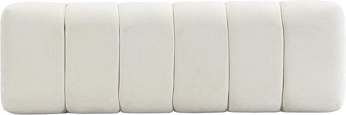 Christopher Knight Home Manila 50" Chenille Fabric Dining Bench for 2 People, Upholstery Ottoman Bench, End of Bed Footstool, Living Room Sofa Extra Seat/Footrest, No Assembly Needed, Light Beige