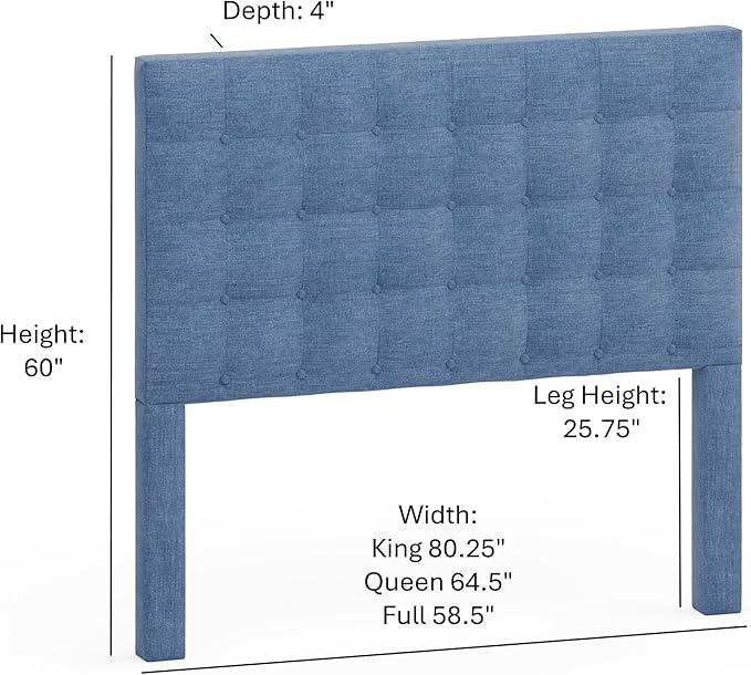 Blue Sutton Full Headboard