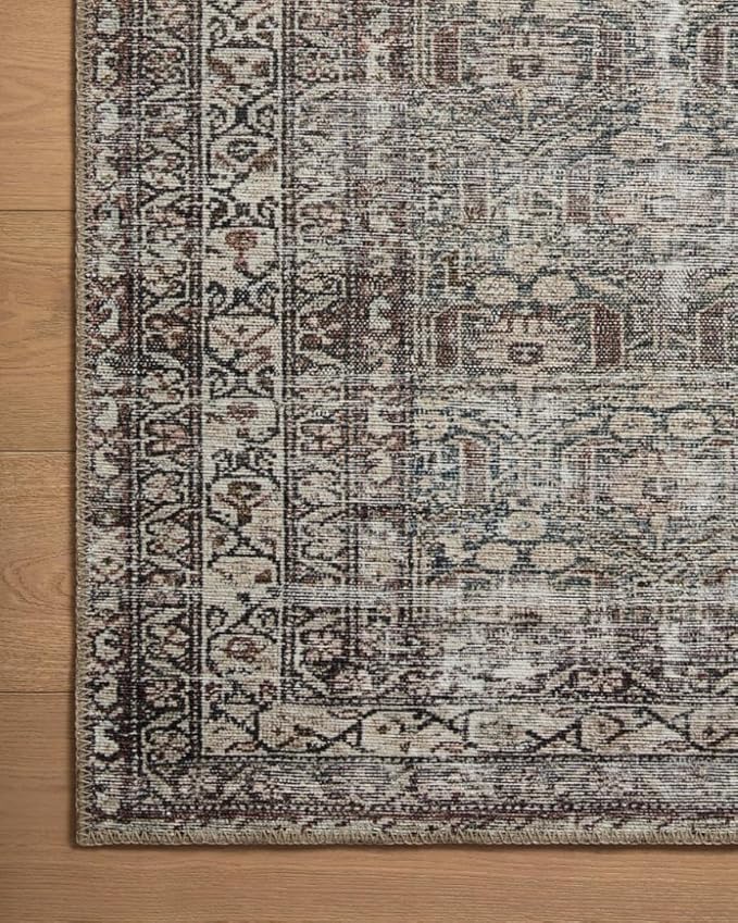 Loloi Amber Lewis Georgie Collection GER-10 Moss/Bark 3'-9" x 5'-6", .19" Pile Height, Accent Rug