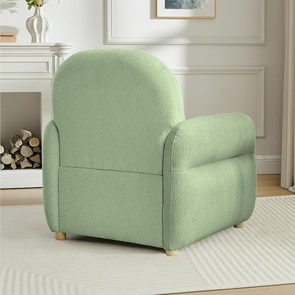33.5" Mordern Accent Chairs,Reading Chair with Storage,Single Sofa in Chenille Fabric for Living Room, Bedroom and Compact Spaces. (Green)