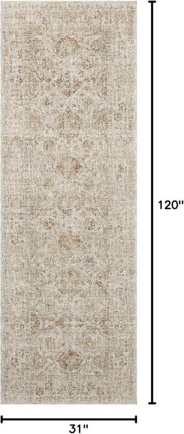 Loloi Amber Lewis Honora Collection HON-03 Beige/Spice 2'-7" x 10'-0" Runner Rug