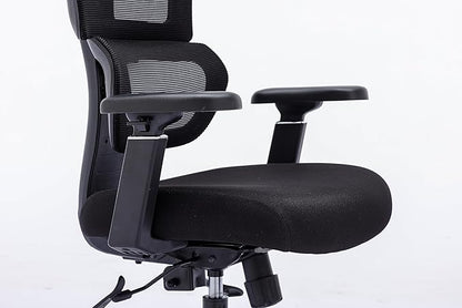 Chair Master Ergonomic High Back Mesh Office Chair, 3D Armrest, Adjustable Headrest, Variable Tilt (Nylon Casters)