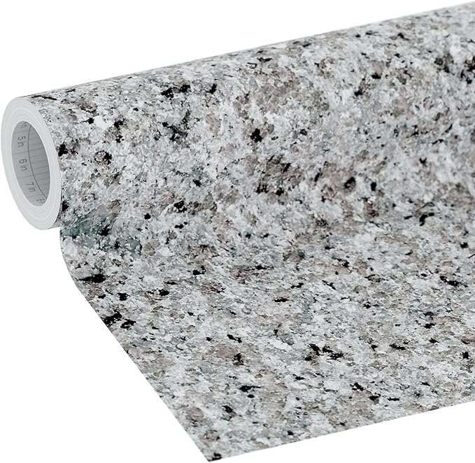 EasyLiner Peel & Stick Decor Removable Peel and Stick Wallpaper - Self Adhesive Decorative Shelf Paper for Cabinets, Walls, Resurfacing Projects - Adhesive Shelf Liner - 20in x 18ft - Gray Granite