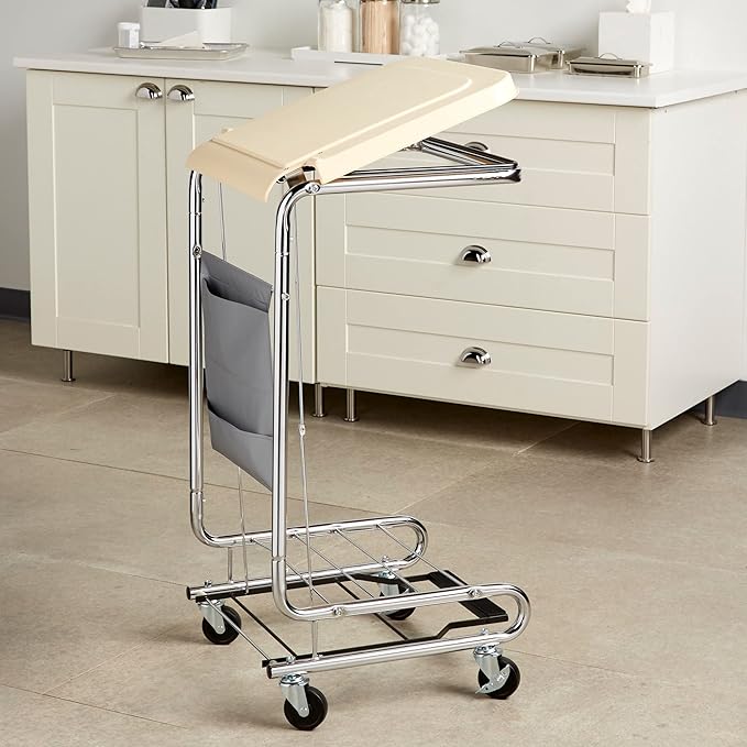 McKesson Hamper Stand With Step-On Foot Pedal and Self-Closing Lid, Laundry Room Storage, 30-33 Gallon Capacity, 1 Count