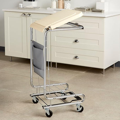 McKesson Hamper Stand With Step-On Foot Pedal and Self-Closing Lid, Laundry Room Storage, 30-33 Gallon Capacity, 1 Count