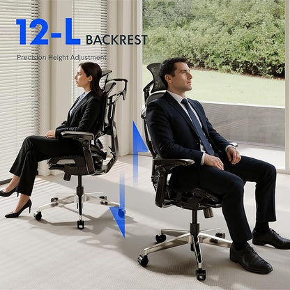 FLEXISPOT ErgoX-PRO Ergonomic Office Chair Black – 5D Lumbar, 7D Armrests, 4D Headrest, 551LB Capacity, Cloudtech Cushion – Office, Gaming, Bedroom