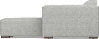 SIMPLIHOME Rex Right-Facing Modular Sectional Sofa in 100% Recycled Polyester Tightly Woven Performance Fabric, Pale Grey, 102-inches Wide, 4-Seater L-Shaped Couch with Right Chaise for Living Room