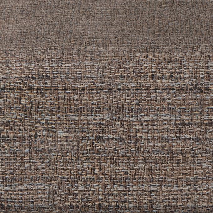 SIMPLIHOME Milltown 27 inch Wide Contemporary Rectangle Footstool Ottoman Bench in Mink Brown Tweed Look Fabric, Assembled, for the Living Room and Bedroom