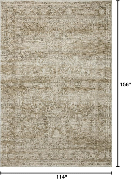 Loloi Amber Lewis Honora Collection HON-01 Khaki/Beige 9'-6" x 13' Area Rug