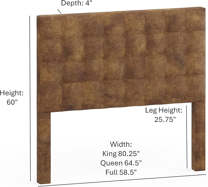Bomber Jacket Brown Sutton Queen Headboard