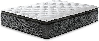 Signature Design by Ashley California King Size Ultra Luxury 16 Inch Hyper Cool Euro Top Hybrid Mattress with Cooling Gel Memory Foam, Fiberglass Free, Mattress In A Box