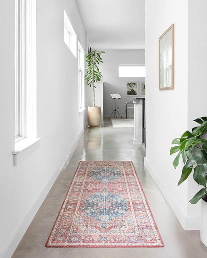 Loloi Skye Collection SKY-05 Brick/Ocean 7' x 9' Oval Area Rug
