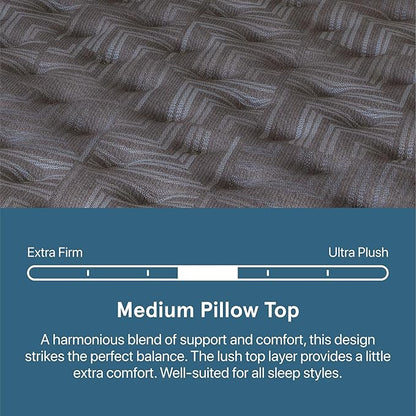 Beautyrest Prime Dream Medium Pillow Top 14.25" Mattress - Cal King - Durable Pocketed Coil, Support, Pressure Relief, Cooling, Motion Separation; 100 Night Sleep Trial and 10 Year Warranty