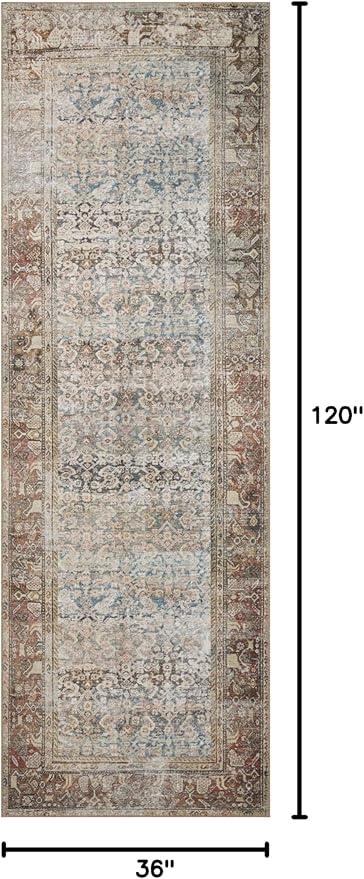 Loloi Amber Lewis Georgie Collection GER-09 Multi/Spice 3'-0" x 10'-0", .19" Pile Height, Runner Rug