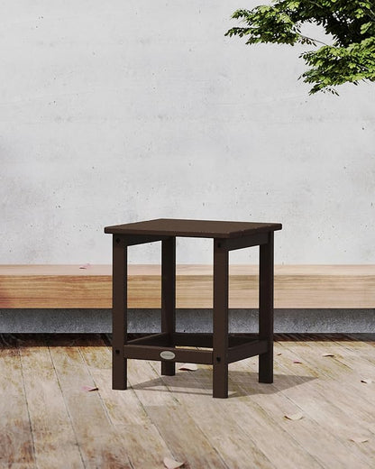 POLYWOOD ECT18MA Long Island 18" Side Table, Mahogany
