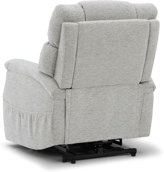 Power Lift Recliner Chair for Elderly - Electric Powered Recliner with Zero Gravity, 360 lbs Capacity, Extended Leg Support, USB, Supportive Design for Seniors, Light Gray