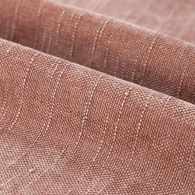 Foindtower Pack of 2 Textured Chenille Throw Decorative Pillow Covers Square Accent Solid Cushion Cover Neutral Farmhouse Pillow Case for Couch Sofa Bedroom Living Room 20x20 Inch,Dusty Pink