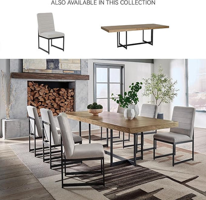 Signature Design by Ashley Tomtyn Casual Self Storing Leaf Dining Extension Table with Trestle Base, Light Brown