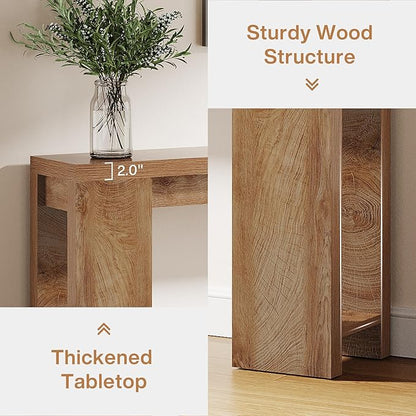 Tribesigns 70.9-Inch Long Console Table, Farmhouse Wooden Entryway Sofa Table Behind Couch, Narrow Entry Console for Living Room, Hallway, Entrance, Foyer