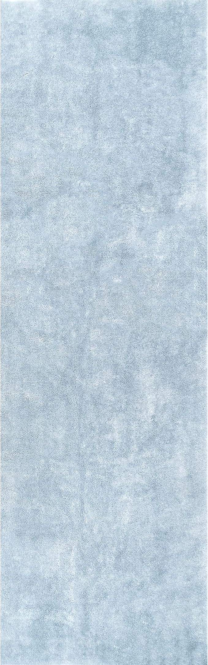 nuLOOM 2' x 8' Cozy Plush SuperiorWash Area Rug, Machine Washable, Non-Slip, Soft Fluffy Shag Carpet for Living Room Bedroom Kids Room Nursery Home Decor, Loni Light Blue