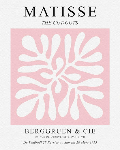 HesenDot Matisse Art wall Décor Set of 3,Unframed Blush & Salmon Pink wall art,Truly Quality Canvas Prints for 12x16in,Art poster decoration for kitchen, bathroom,living room,bedroom