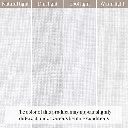 Madison Park Kyler Cordless Roman Shades - Single Panel, Lightweight Linen Blend Fabric, Natural Design, Easy Installation, Light Filtering Window Blind, Bedroom, Living Room Decor 31"W x 64"H White