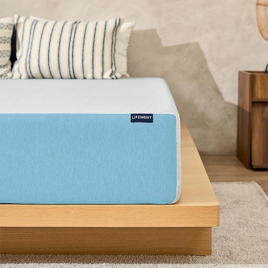 LIFEMENT Basic Full Cooling Gel Infused Memory Foam Mattress in a Box | Medium Firm Bed, Fiberglass Free, Certified Pressure Relief Foam, Cooling Comfort Sleep, 10 Inch