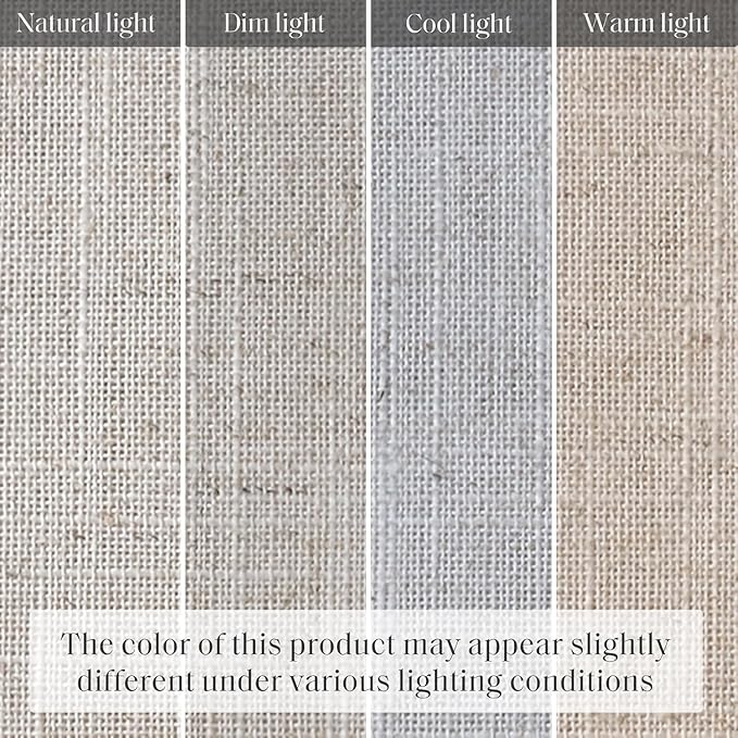 Madison Park Kyler Cordless Roman Shades - Single Panel, Lightweight Linen Blend Fabric, Natural Design, Easy Installation, Light Filtering Window Blind, Bedroom, Living Room Decor 31"W x 64"H Natural