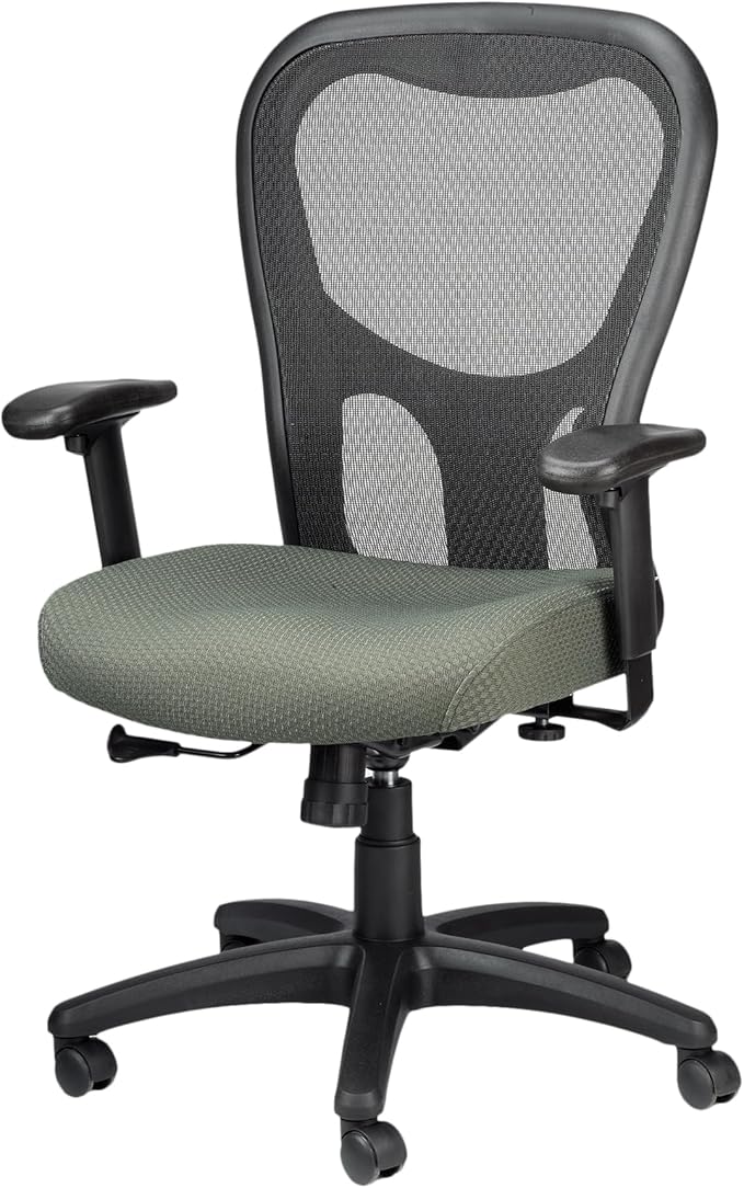 Tempur-Pedic TP9000C Mesh Swivel Task Chair with Tempur Material, Cooling Gel Layer, Adjustable Armrests, and Lumbar Support, Olive