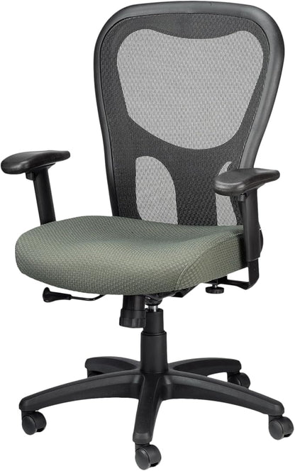 Tempur-Pedic TP9000C Mesh Swivel Task Chair with Tempur Material, Cooling Gel Layer, Adjustable Armrests, and Lumbar Support, Olive