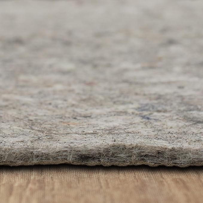 Mohawk Home 8' x 10' Non Slip Grip Rug Pad 1/4" Thick Dual Surface Felt Cushion + Rubber Gripper - Safe for All Floors
