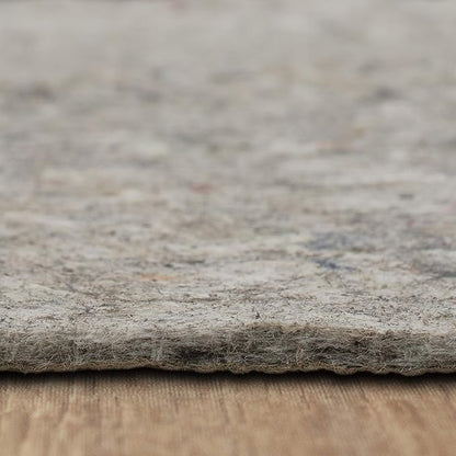Mohawk Home 9' x 12' Non Slip Grip Rug Pad 1/4" Thick Dual Surface Felt Cushion + Rubber Gripper - Safe for All Floors