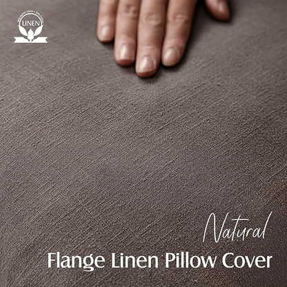 Foindtower Set of 2, Decorative Linen Soild Throw Pillow Covers Soft Accent Euro Cushion Case Farmhouse Neutral Pillowcase for Chair Couch Sofa Bedroom Living Room Home Decor 24 x 24 Inch Light coffee