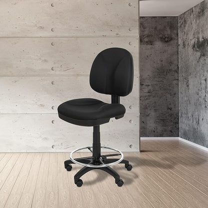 OEF Furnishings Comfort Office Stool, 24.5"-34.5" Height