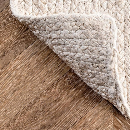 nuLOOM 10x14 Rigo Jute Hand Woven Area Rug, Off White, Solid Farmhouse Design, Natural Fiber, For Bedroom, Living Room, Dining Room, Hallway, Office, Kitchen, Entryway