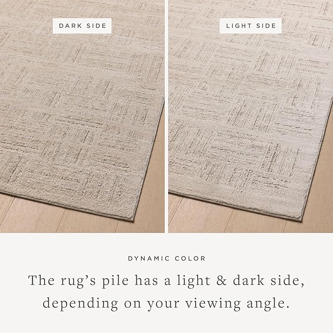 Loloi Amber Lewis Monty Collection MOT-01 Ivory/Taupe 2'-7" x 4', .50" Pile Height, Area Rug