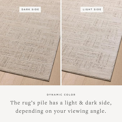 Loloi Amber Lewis Monty Collection MOT-01 Ivory/Taupe 2'-7" x 4', .50" Pile Height, Area Rug