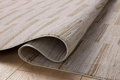 Loloi Amber Lewis Cali Collection CIL-04 Ivory/Tobacco 9'-6" x 13', .25" Pile Height, Area Rug