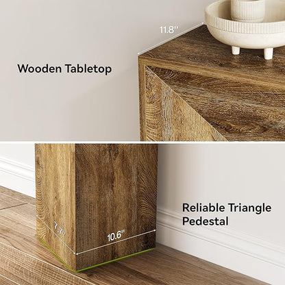 LITTLE TREE Console Table for Entryway, 63 Inches Extra Long Brown Wooden Sofa Table for Living Room, Modern Hallway Foyer Table for Entrance, Easy Assembly