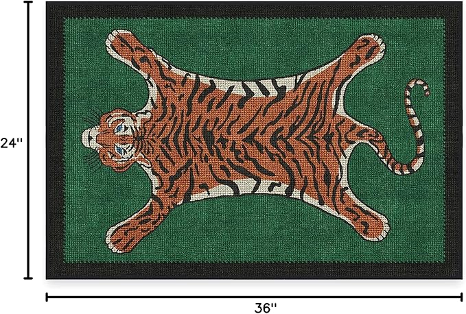 RUGGABLE x Jonathan Adler Machine Washable Modern Area Rug – Tiger Emerald 2x3, Stain-Resistant, Non-Slip – Small Rugs for Living Room, Bedroom, Hallway, Entryway & Bathroom–with Cushioned Pad