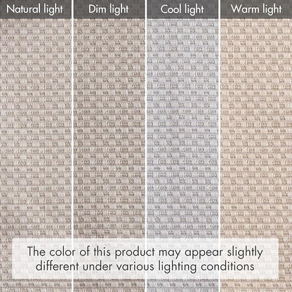 Madison Park Galen Cordless Roman Shade, 33"W x 64"H, Sheen Taupe – Room Darkening, Thermal Insulated, Energy Efficient Window Blind with Subtle Sheen Basketweave Fabric for Privacy