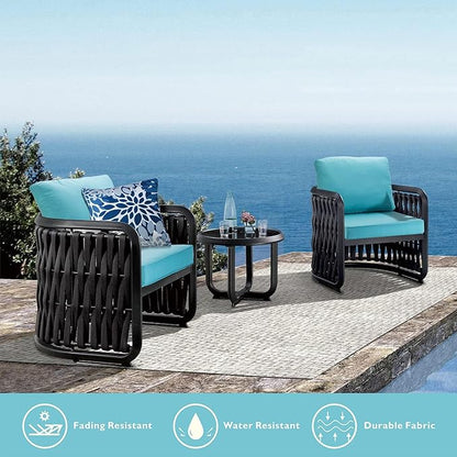 JMGBird Outdoor Chair Cushion Set, Deep Seat Patio Furniture Cushion 24"x24" Outdoor Cushions for Patio Furniture