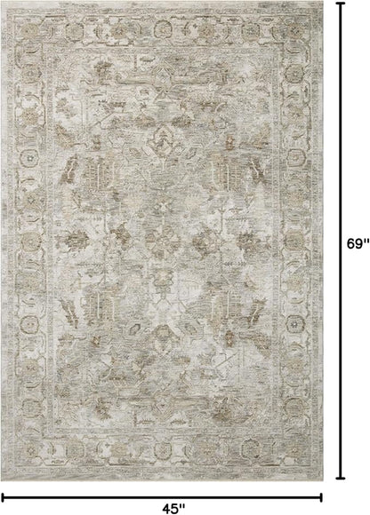 Loloi Amber Lewis Honora Collection HON-06 Grey/Taupe 3'-9" x 5'-9" Accent Rug